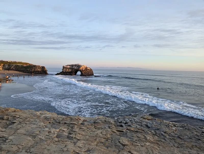 View of Natural Bridges State Beach in Santa Cruz, CA