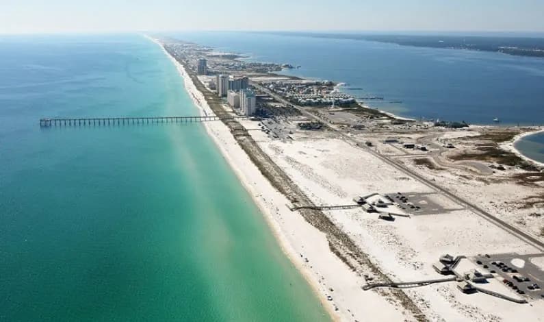 View of Navarre Beach Fishing Pier in Navarre, FL