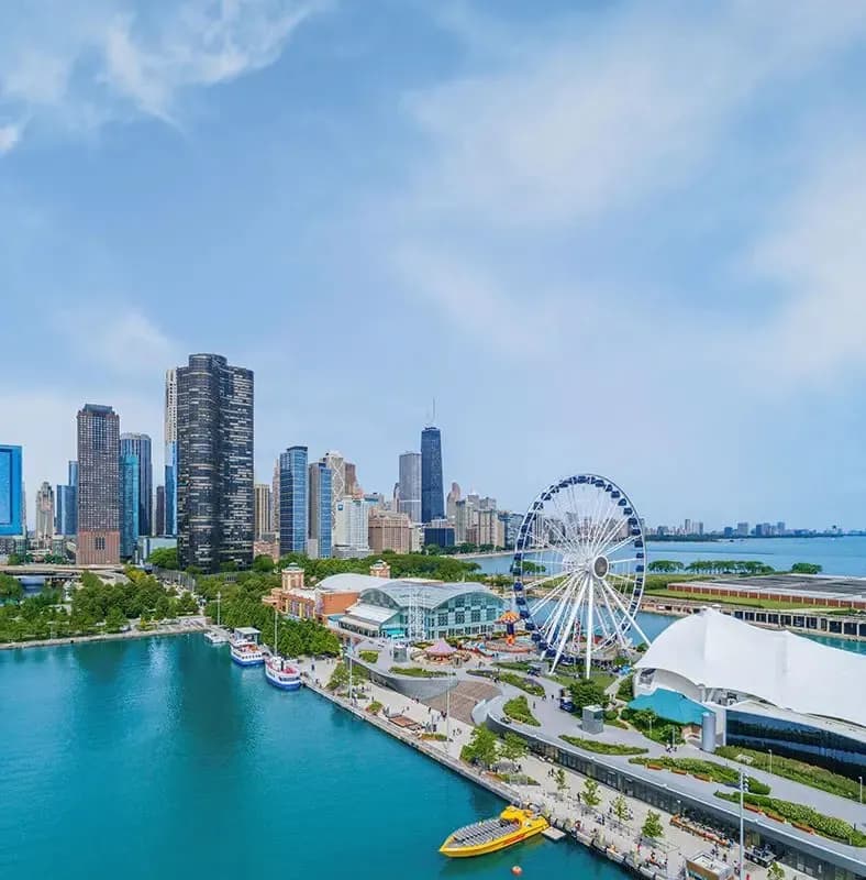 View of Navy Pier in Chicago, IL
