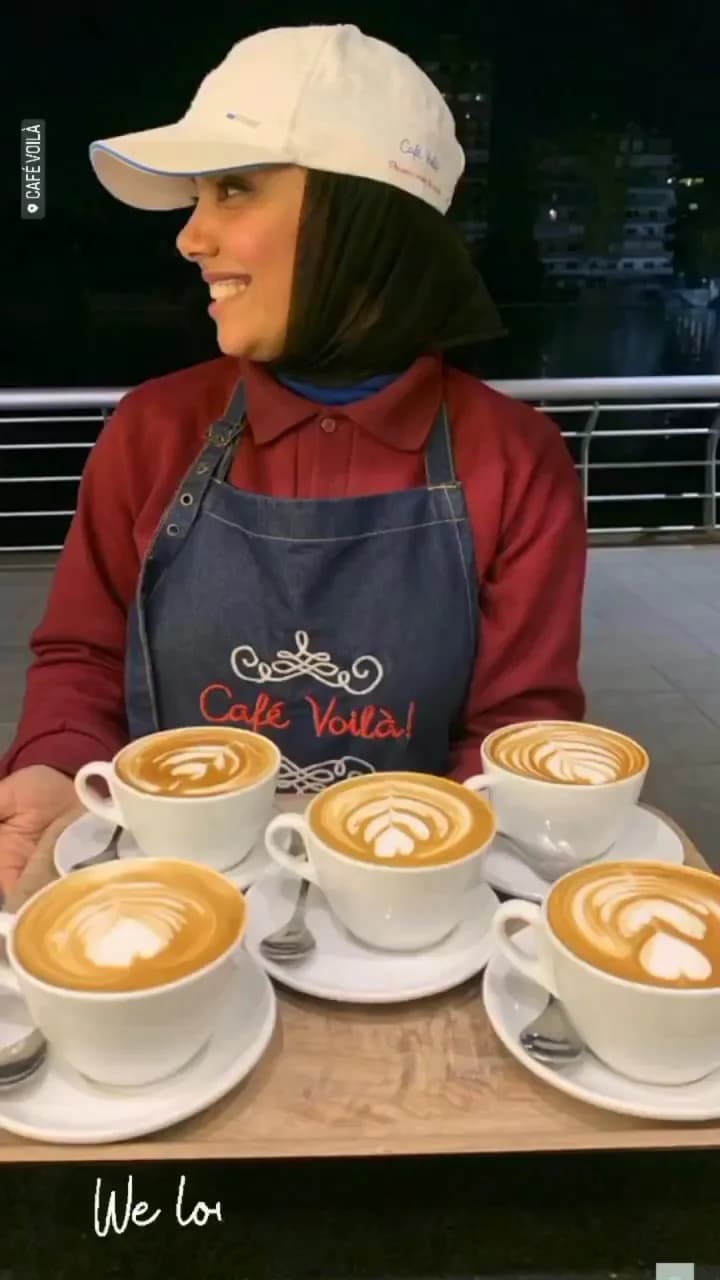 View of Nile-side Cafes and Ice Cream Shops in Zamalek, Cairo