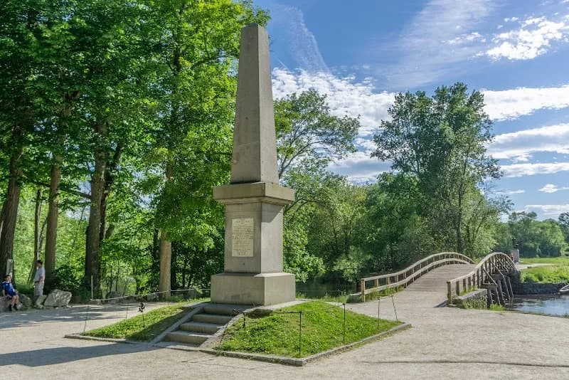 View of North Bridge in Concord, MA