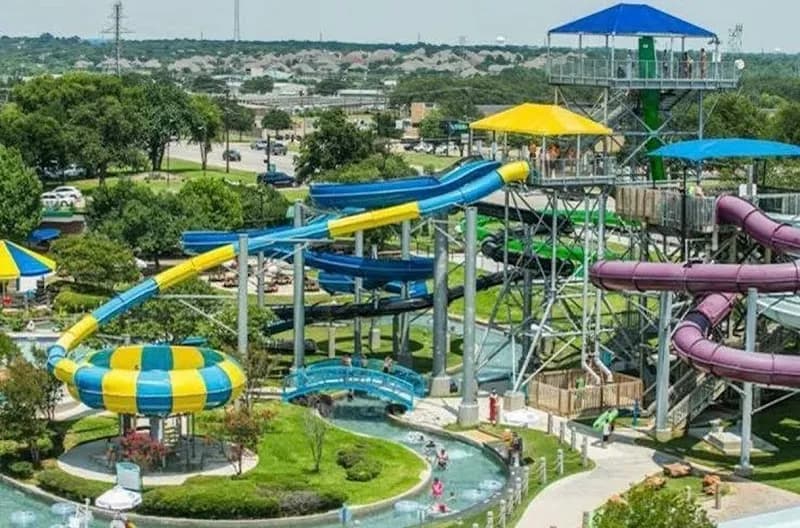 View of NRH2O Family Water Park in North Richland Hills, TX