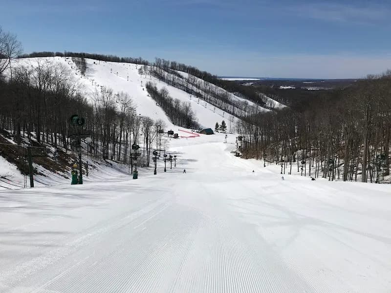 View of Nubs Nob Ski Resort in Harbor Springs, MI
