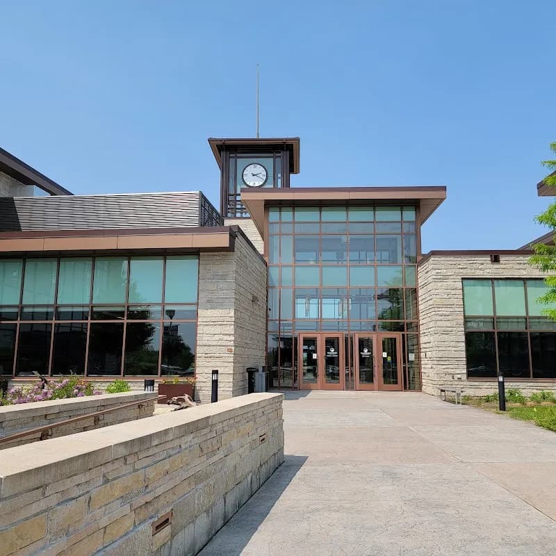 View of Oak Creek Public Library in Oak Creek, WI