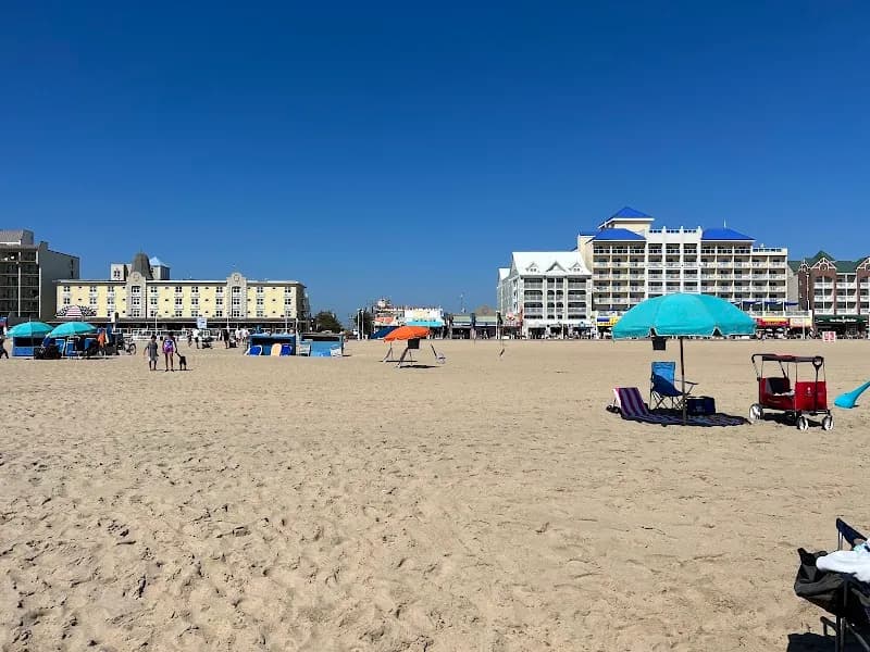 View of Ocean City Beach in Ocean City, MD