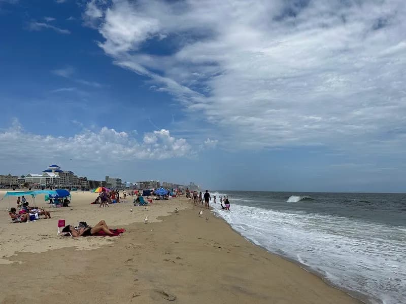 View of Ocean City Beach in Ocean City, MD