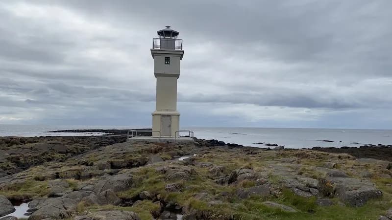 View of Old Akranes Lighthouse in Akranes, CR
