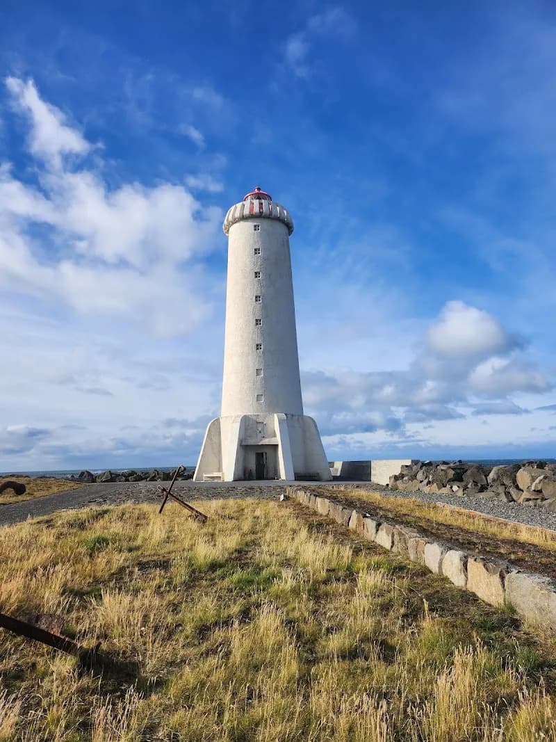 View of Old Akranes Lighthouse in Akranes, CR