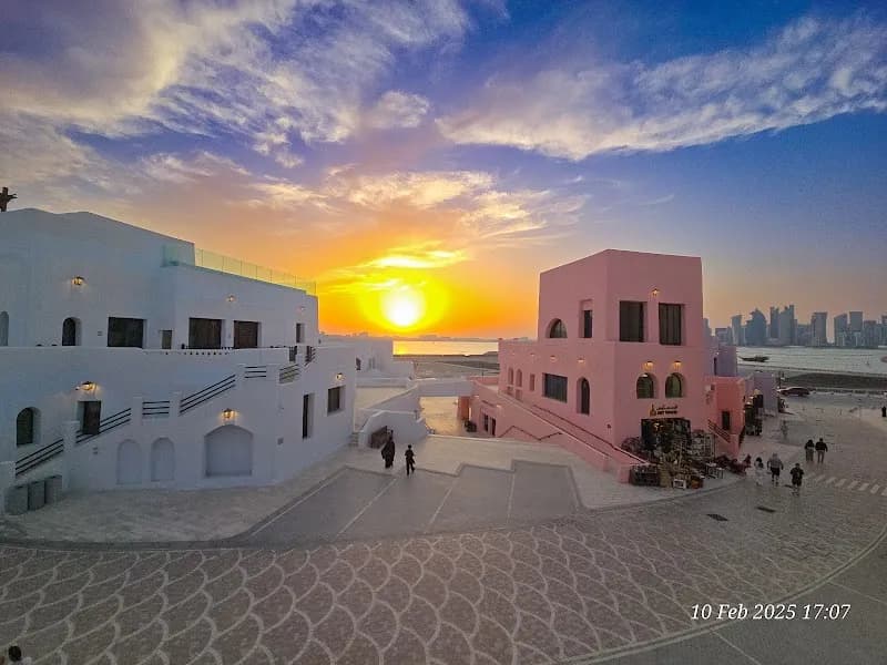 View of Old Doha Port (New) Sidewalk in New Doha, QA
