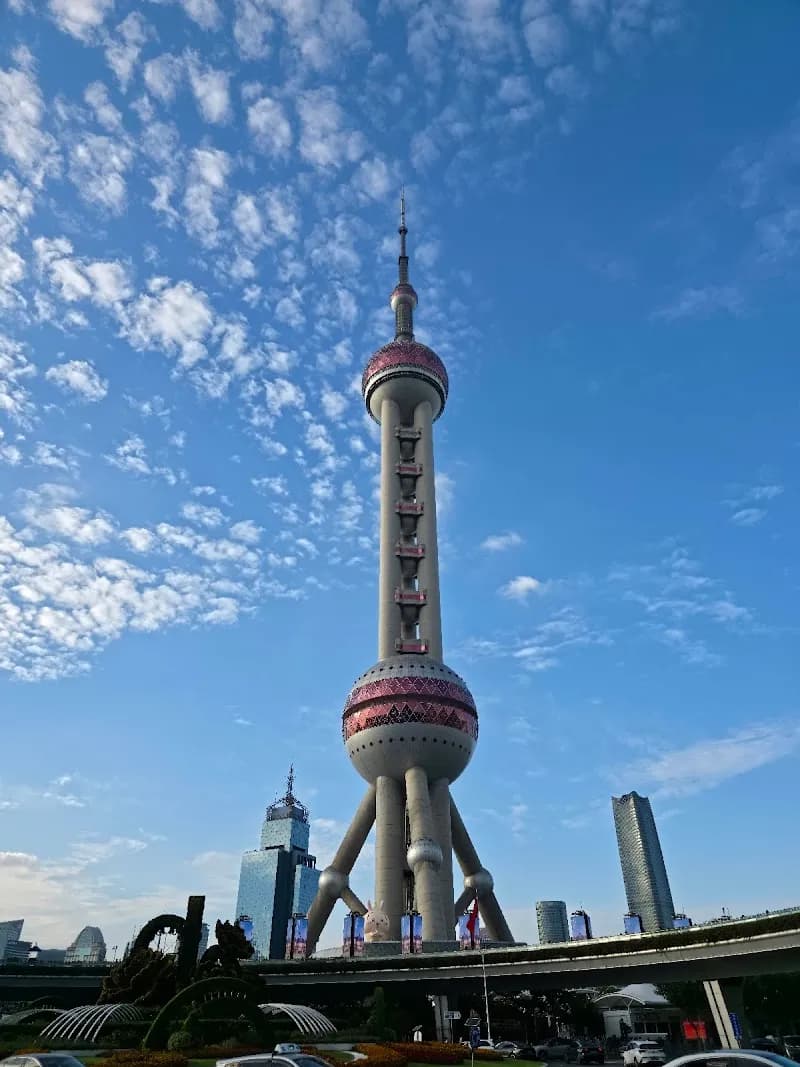 Oriental Pearl TV Tower tourist attraction in Shanghai, SH