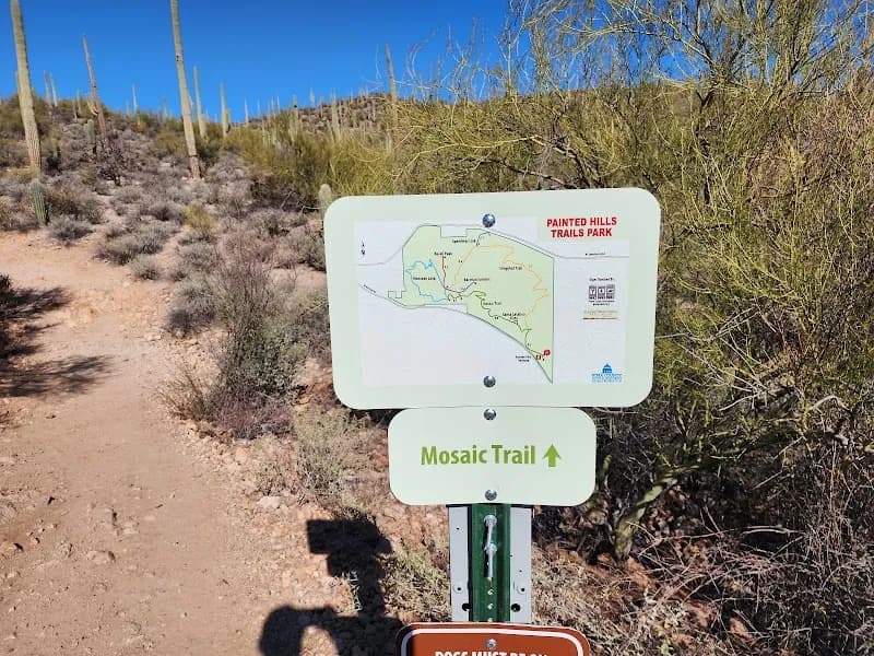 View of Painted Hills Trailhead in Marana, AZ