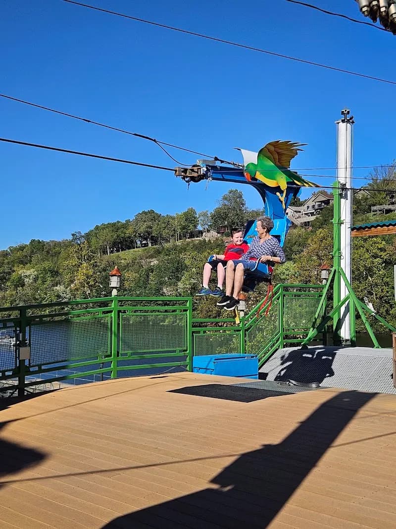 View of Parakeet Pete's Waterfront Zipline in Branson, MO