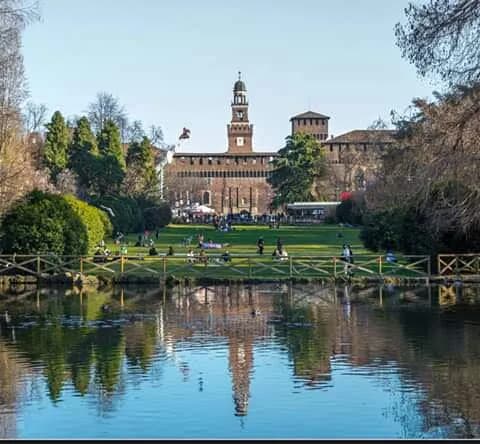 View of Parco Sempione in Milan, LM