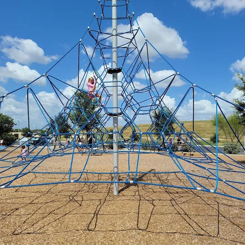 View of Pearsall Park Splashpad in Leon Valley, TX