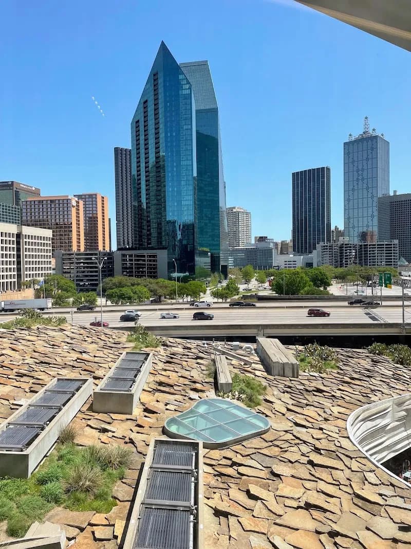 View of Perot Museum of Nature and Science in Dallas, TX