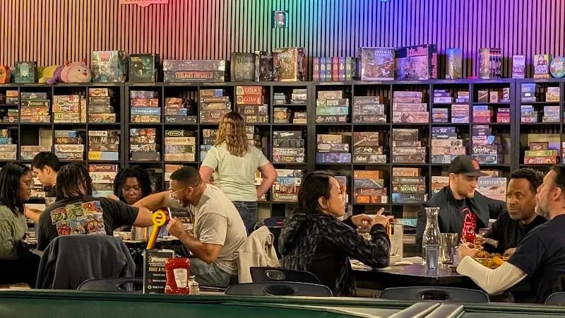 View of Pieces The St. Louis Board Game Bar & Cafe in St. Charles, MO