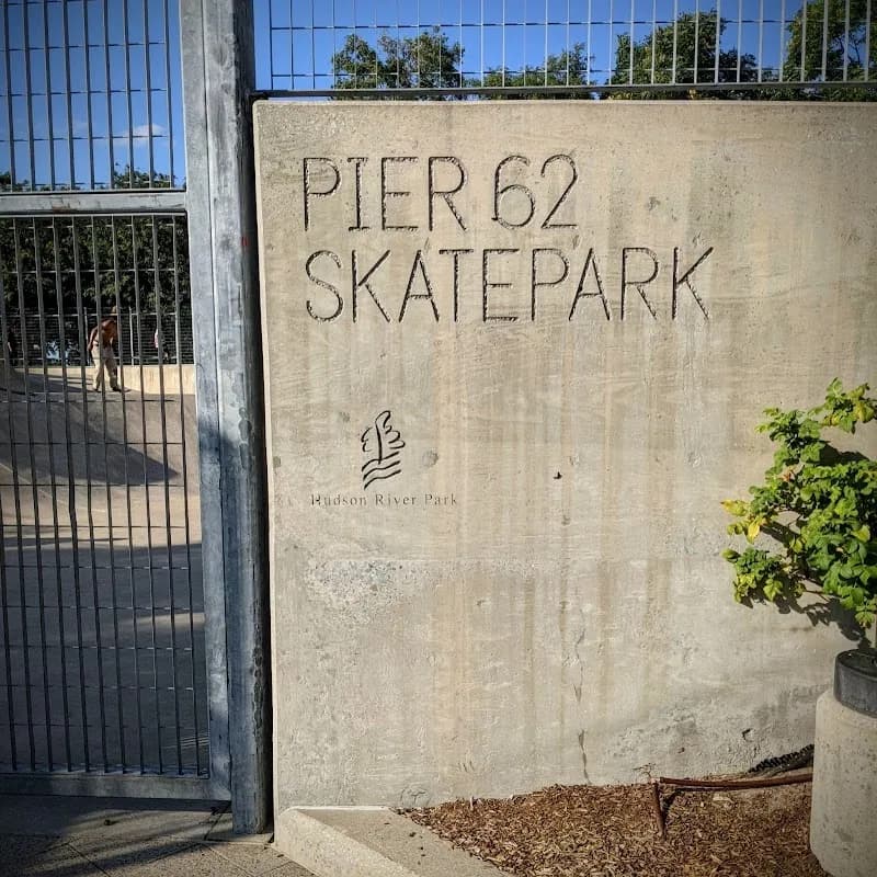 View of Pier 62 Skatepark in Hoboken, NJ