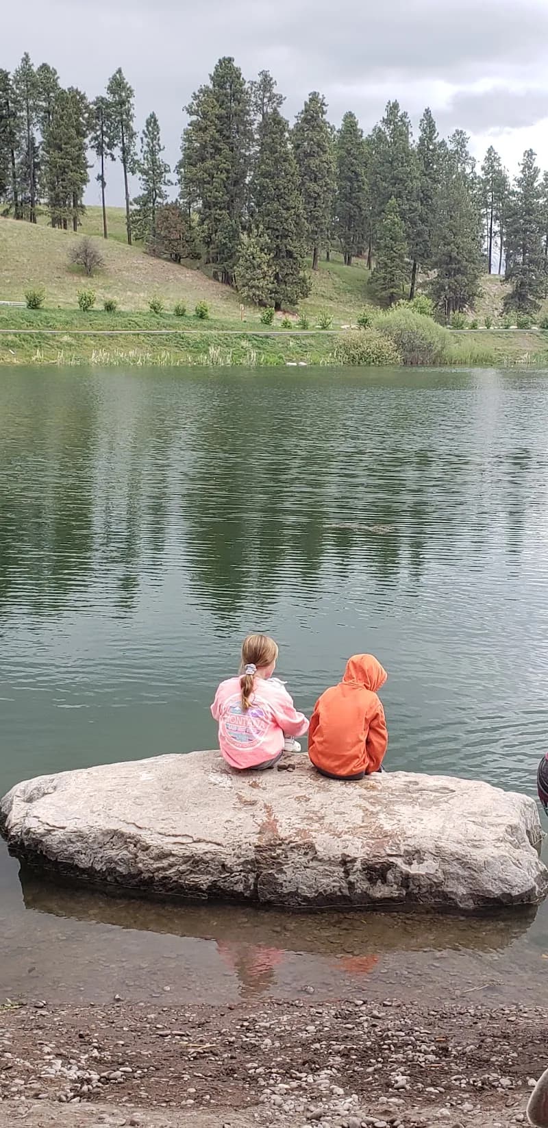 View of Pine Grove Pond in Whitefish, MT
