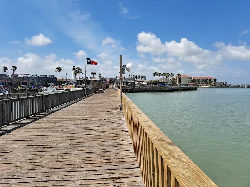 View of Pirate's Landing Fishing Pier in South Padre Island, TX