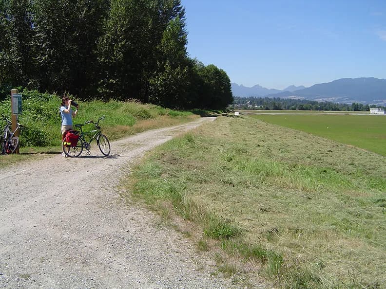 Pitt River Regional Greenway park in Pitt Meadows, BC