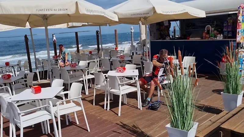 View of Praia Azul Norte in Vilar do Conde, Porto