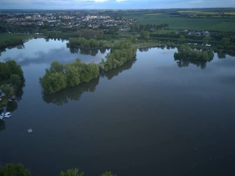 View of Proboštská jezera in Brandýs nad Labem, CZ