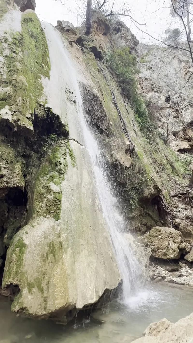 View of Rapentosa Waterfall in Petroupoli, AT