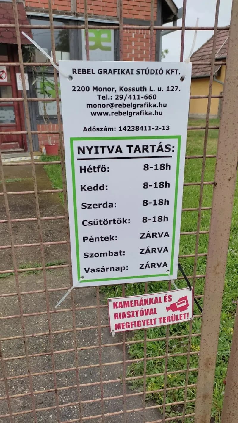Rebel Grafikai Stúdió Kft. gift shop in Monor, Budapest