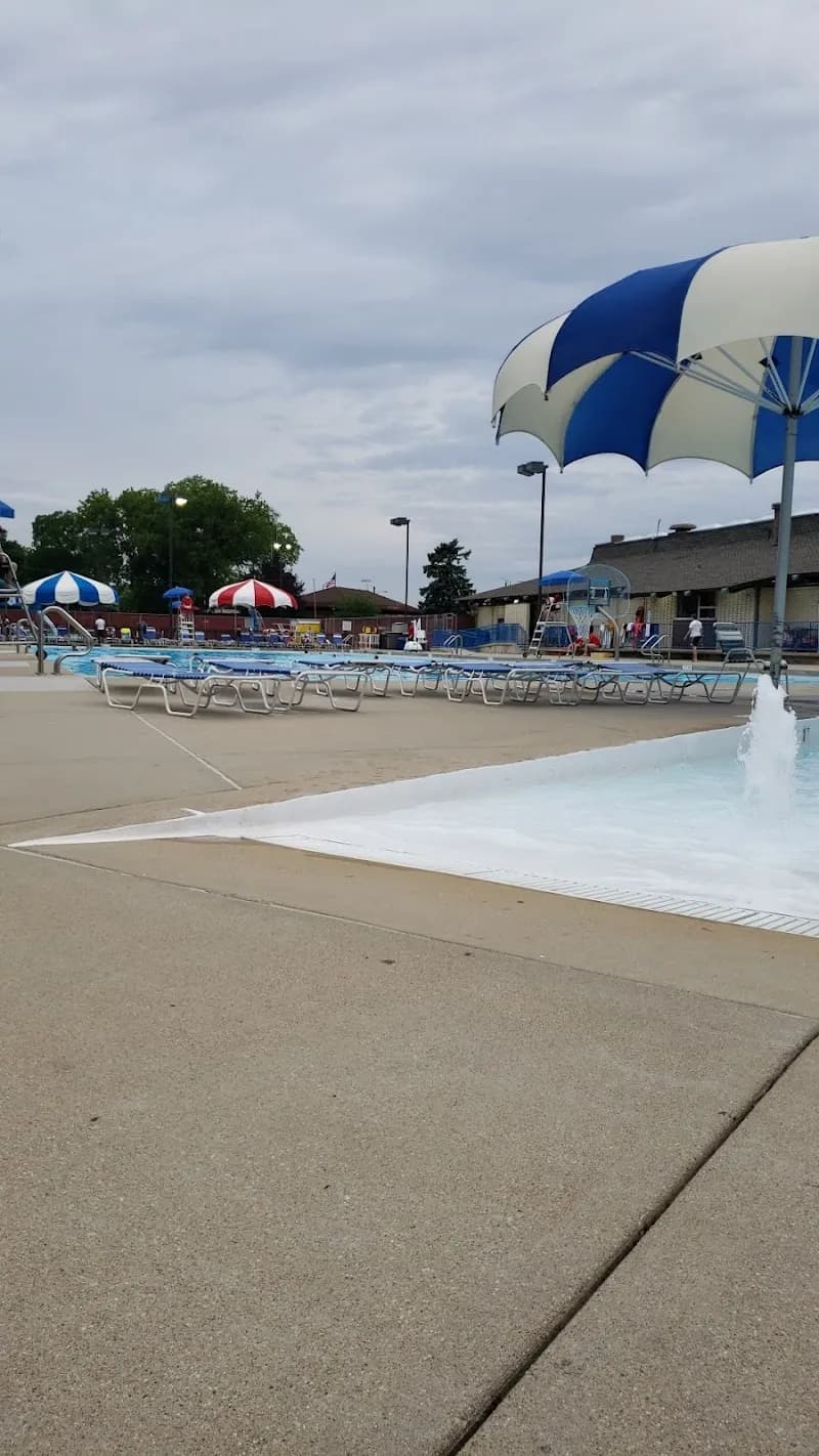 View of Rehm Pool in Oak Park, IL