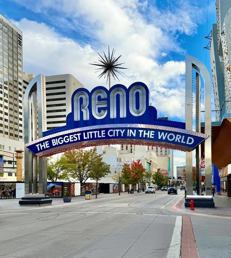 View of Reno Arch - The Biggest Little City in the World in Reno, NV