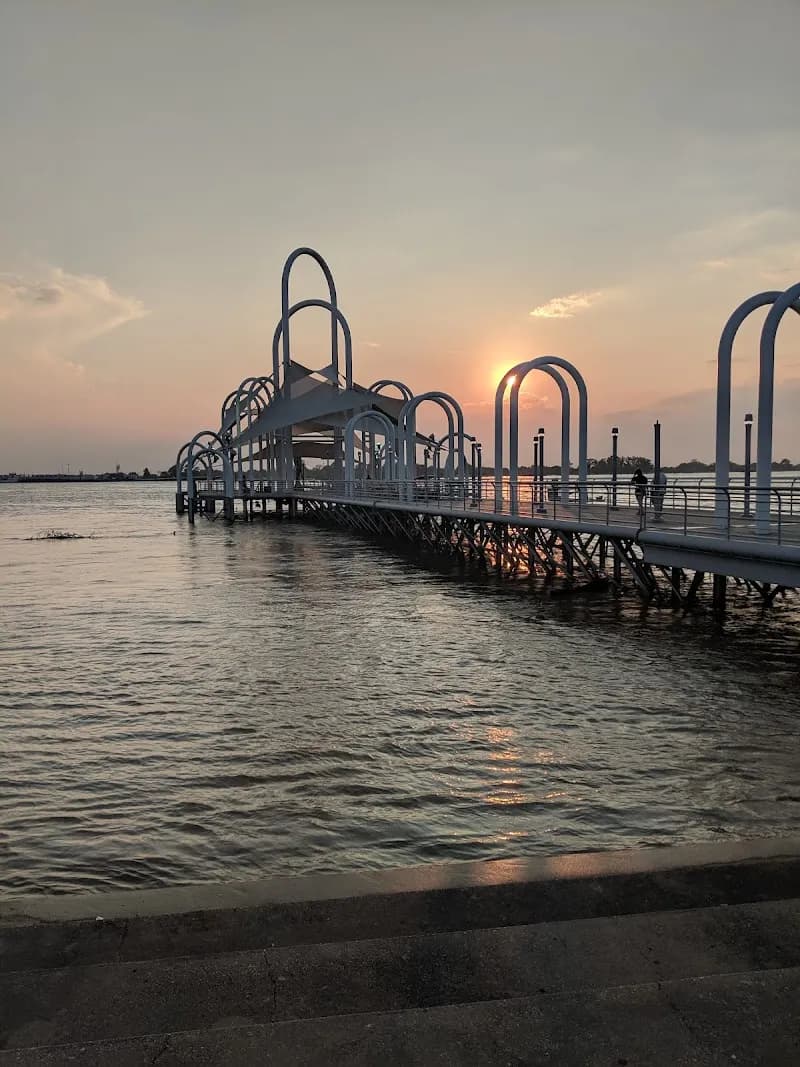 View of Riverfront Plaza & City Dock in Port Allen, LA