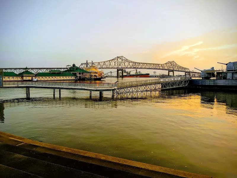 View of Riverfront Plaza & City Dock in Port Allen, LA