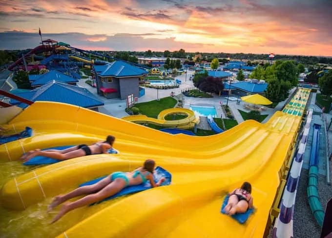 View of Roaring Springs Water Park in Boise, ID