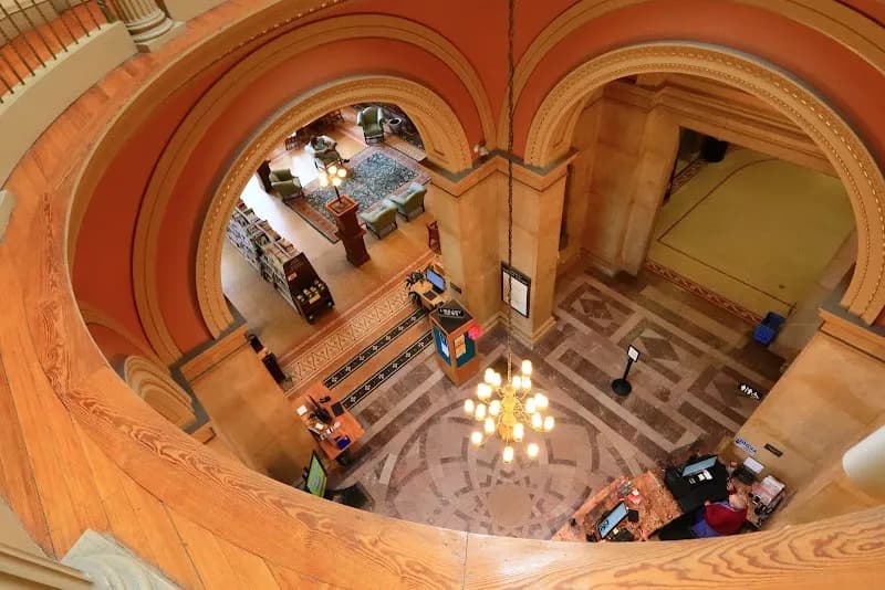 View of Robbins Library in Arlington, MA