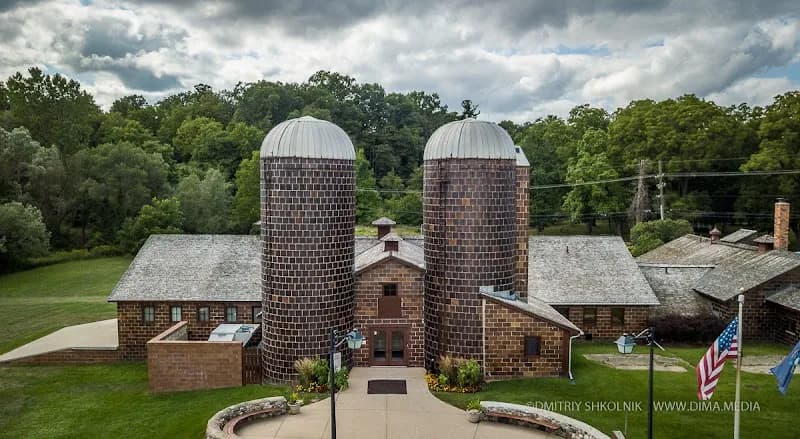 View of Rochester Hills Museum at Van Hoosen Farm in Rochester Hills, MI