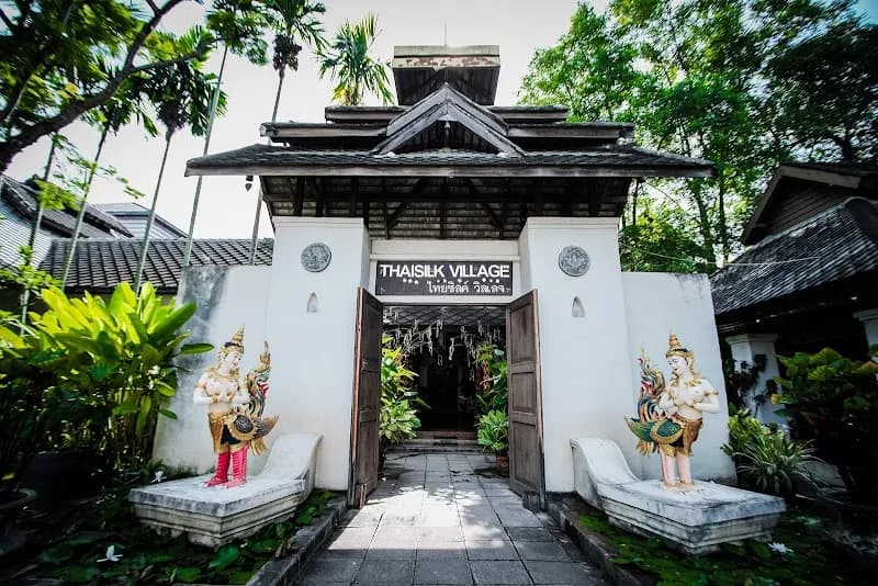 View of San Kamphaeng Silk Weaving Community in San Kamphaeng, CM