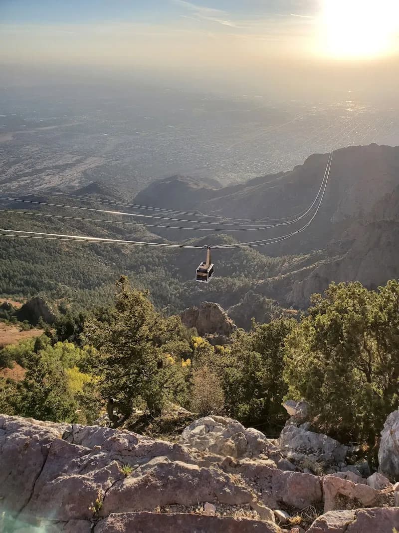 View of Sandia Peak Tramway in Cedar Crest, NM