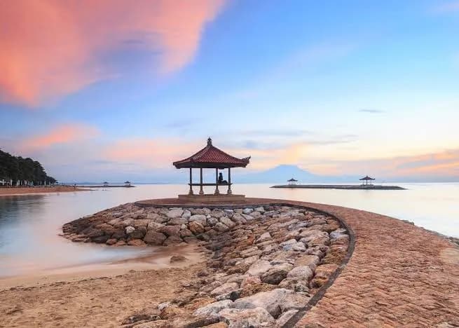 Sanur beach in Sanur, Bali