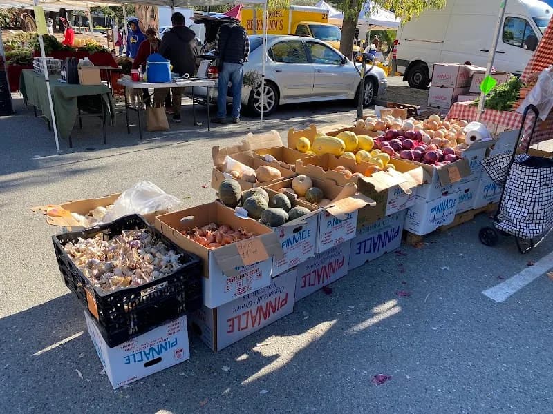 View of Saratoga Farmers' Market at West Valley College in Saratoga, CA