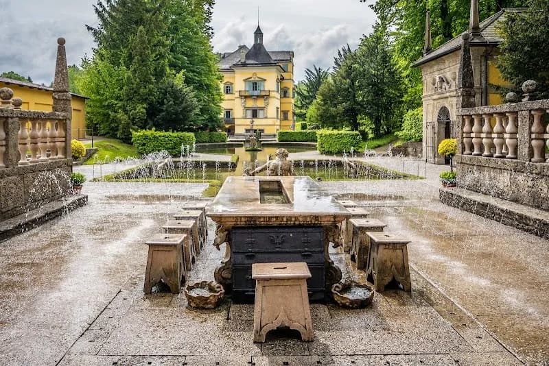 View of Schloss Hellbrunn in Salzburg, SBG