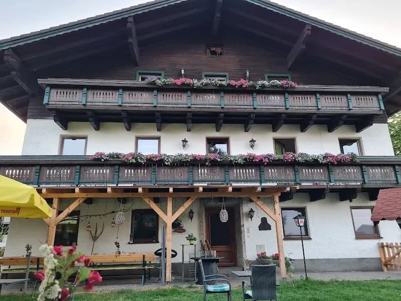 View of Schusterbauer in Koppl, Salzburg