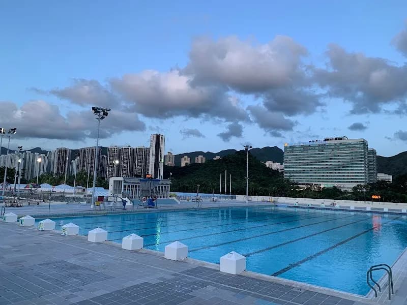 View of Sha Tin Jockey Club Swimming Pool in Sha Tin, HK