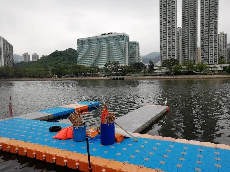 View of Sha Tin Jockey Club Swimming Pool in Sha Tin, HK