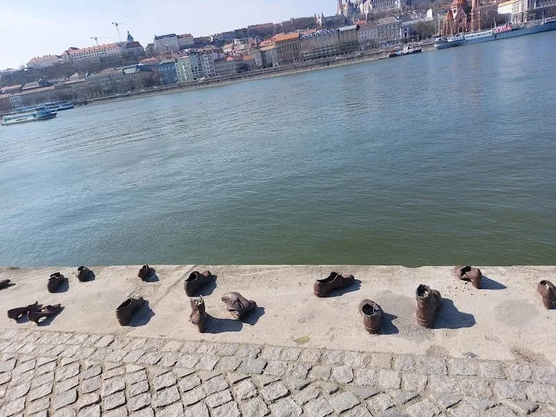 View of Shoes on the Danube Bank in Százhalombatta, Budapest