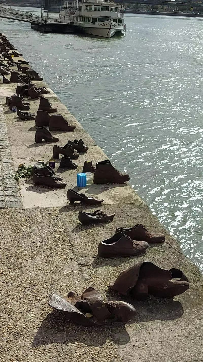 View of Shoes on the Danube Bank in Százhalombatta, Budapest