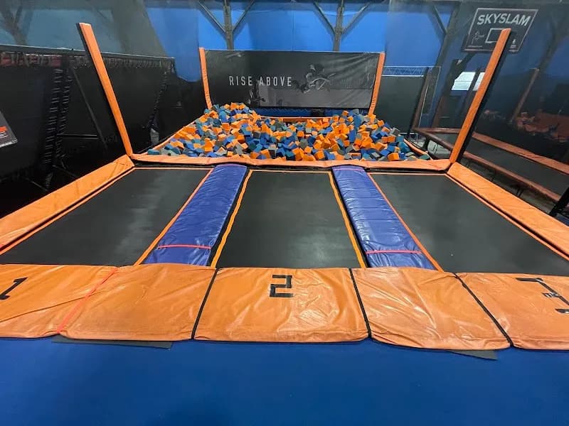 View of Sky Zone Trampoline Park in Boston, MA