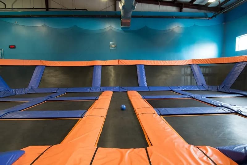 View of Sky Zone Trampoline Park in Providence, RI