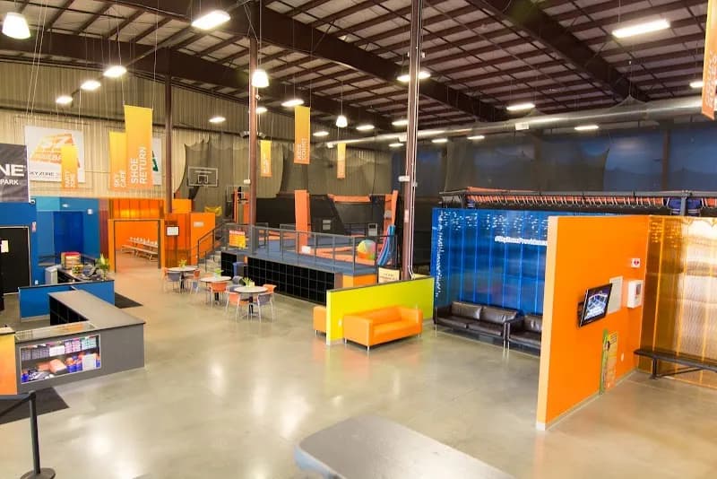 View of Sky Zone Trampoline Park in Providence, RI