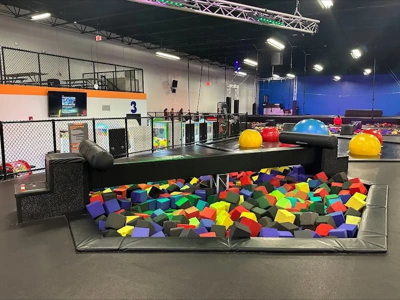 View of Sky Zone Trampoline Park in West Palm Beach, FL