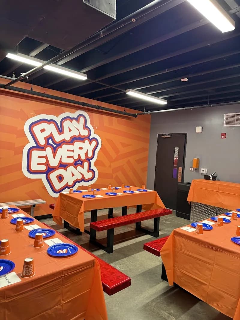 View of Sky Zone Trampoline Park in West Palm Beach, FL